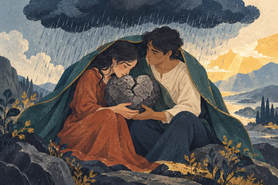 compassionate の語源のイメージ：相手の苦しみを共に感じる