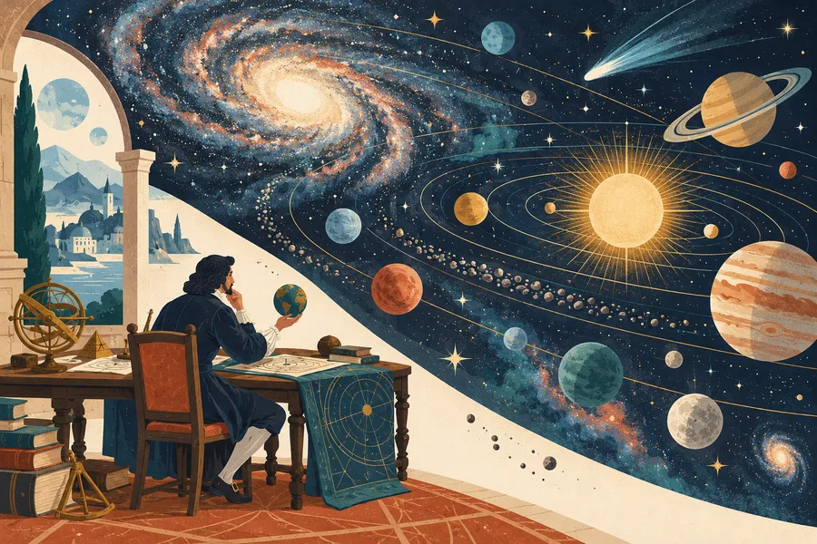 cosmic の語源のイメージ：宇宙全体にかかわる