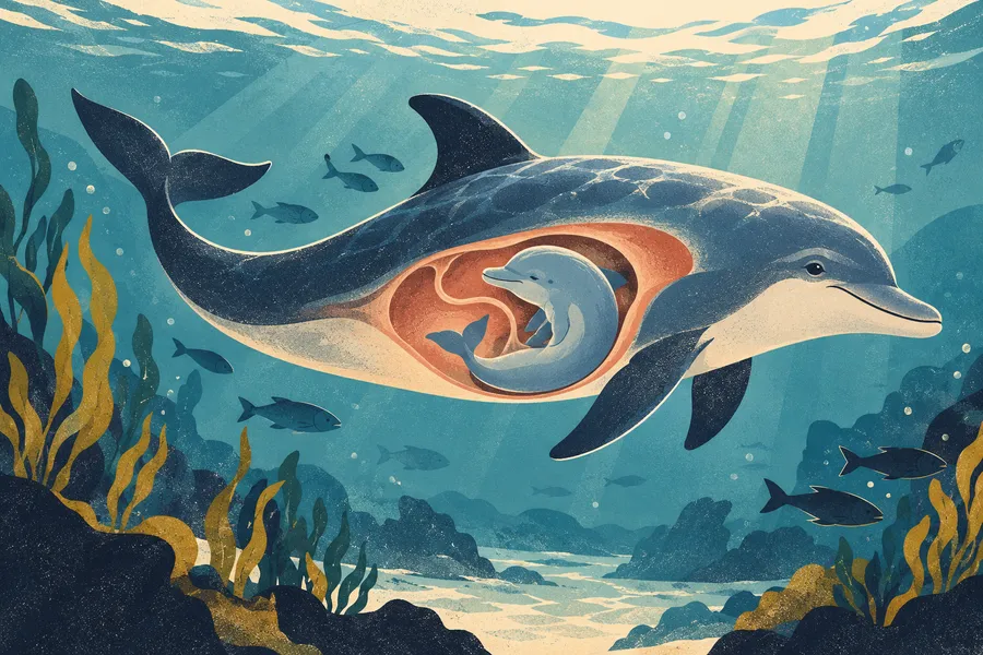 dolphin の語源のイメージ：子宮をもつ魚？