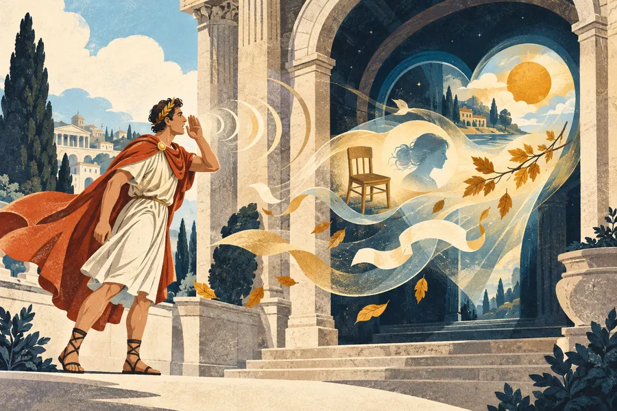 evoke の語源のイメージ:心の外へ呼び出す