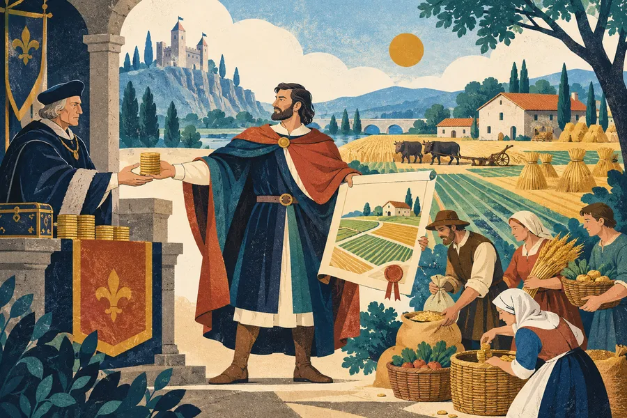 farmer の語源のイメージ:地代を払って土地を営む人
