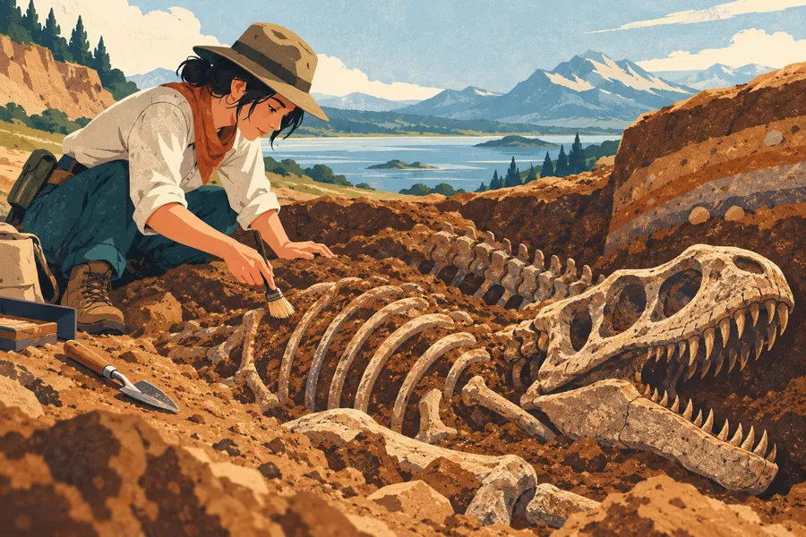 fossil の語源のイメージ:地面から掘り出された物