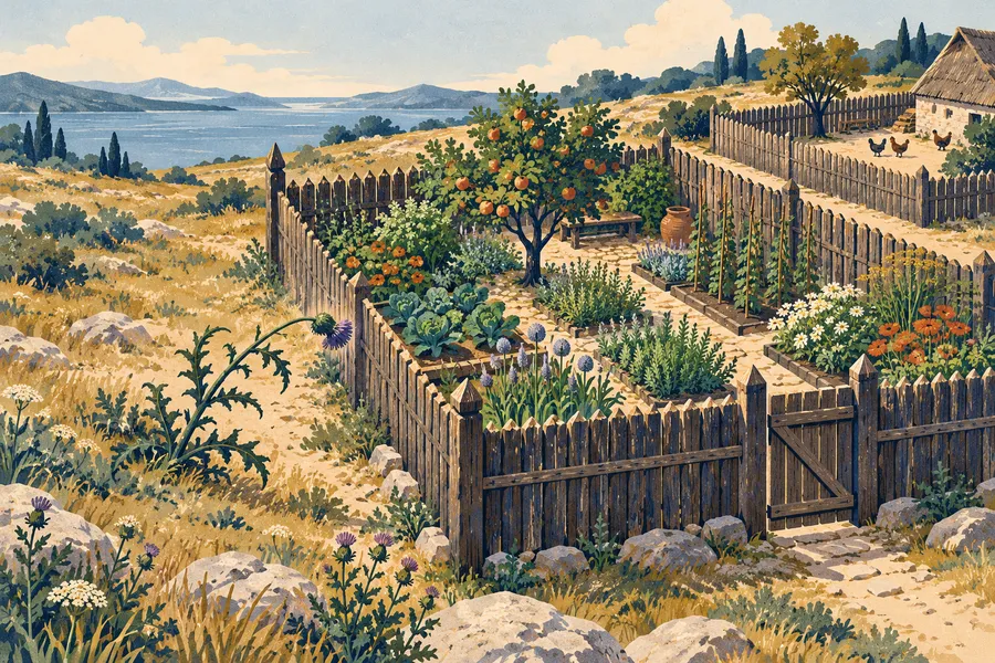 garden の語源のイメージ:囲いの中の土地