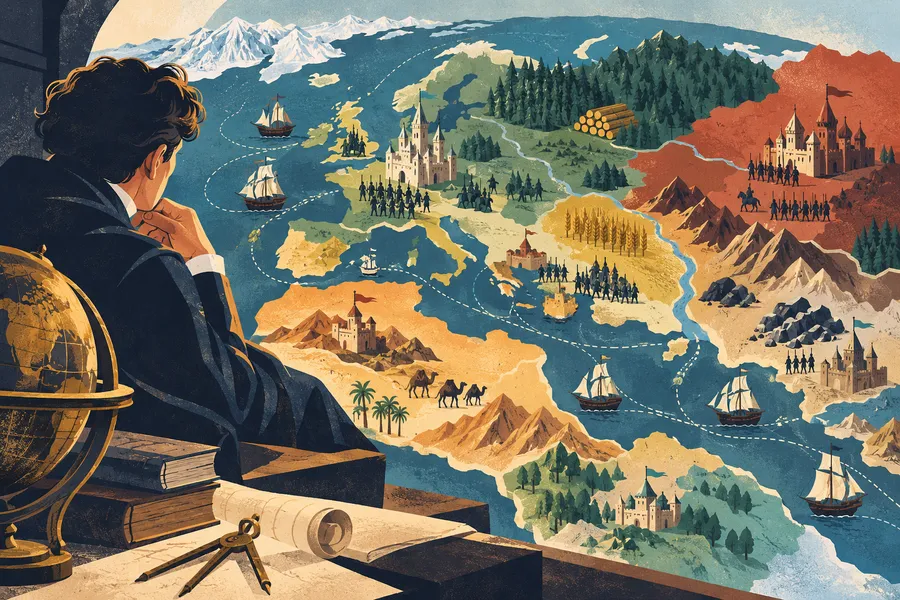 geopolitics の語源のイメージ：地理から国の力関係を見る