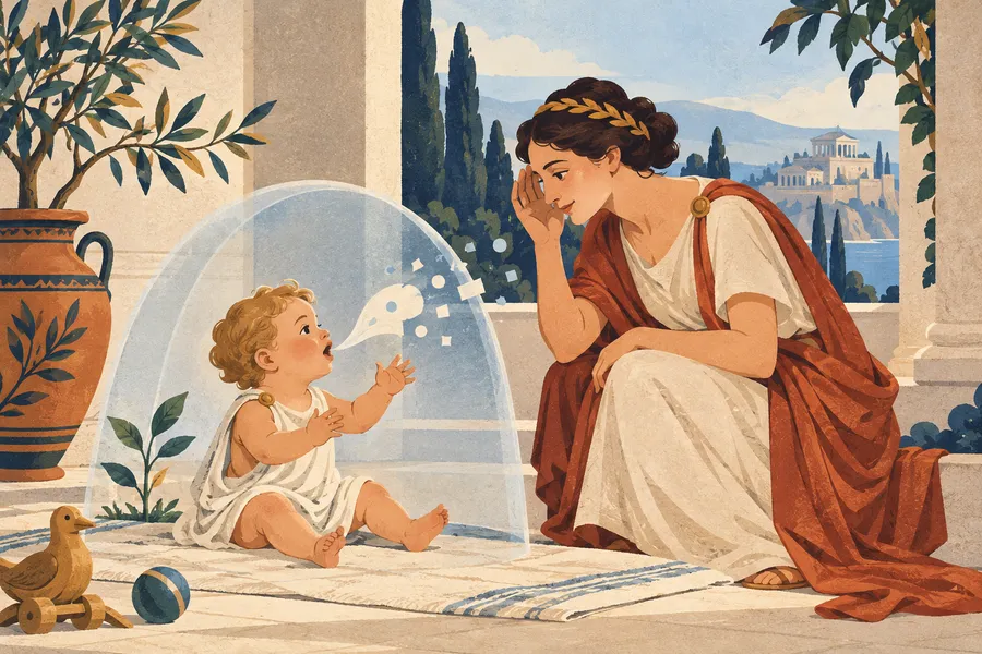 infancy の語源のイメージ:まだ話せない時期