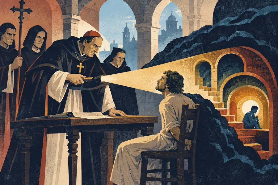 inquisition の語源のイメージ:奥まで問いただすこと