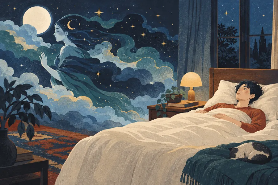 insomnia の語源のイメージ：眠りがやって来ない