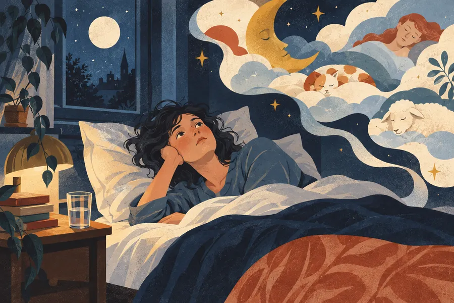 insomniac の語源のイメージ：眠れない人