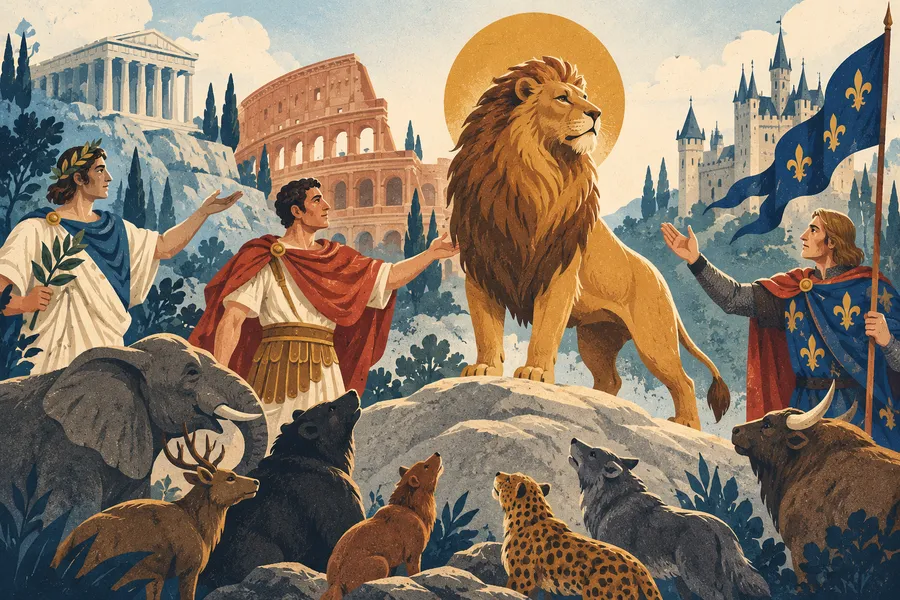 lion の語源のイメージ：百獣の王の古い名