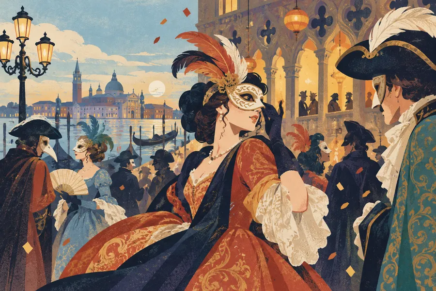 masquerade の語源のイメージ:仮面をつけて別人になる