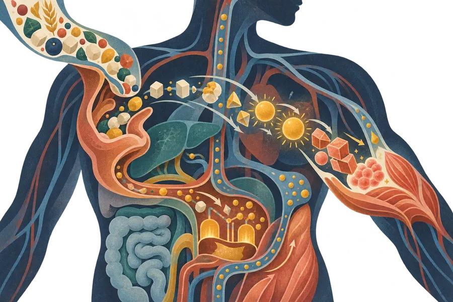 metabolism の語源のイメージ：体の中で作り変える