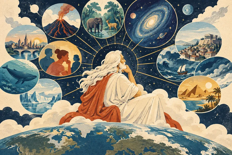 omniscient の語源のイメージ：すべてを知っている