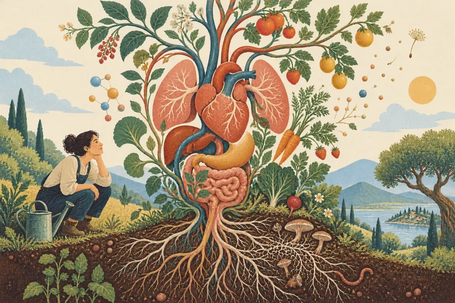organic の語源のイメージ：生き物の器官から生まれた