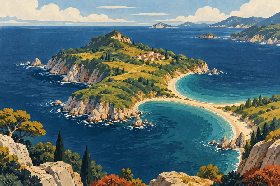 peninsula の語源のイメージ：ほとんど島