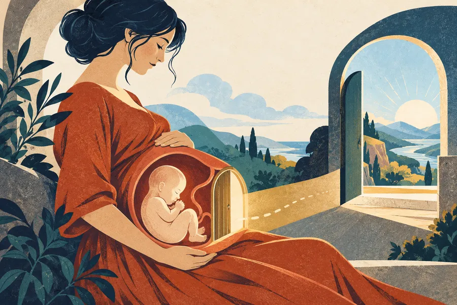 pregnant の語源のイメージ：生まれる前の状態