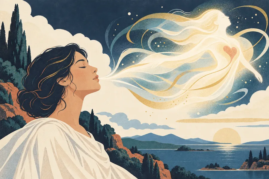 psyche の語源のイメージ:命の息としての心