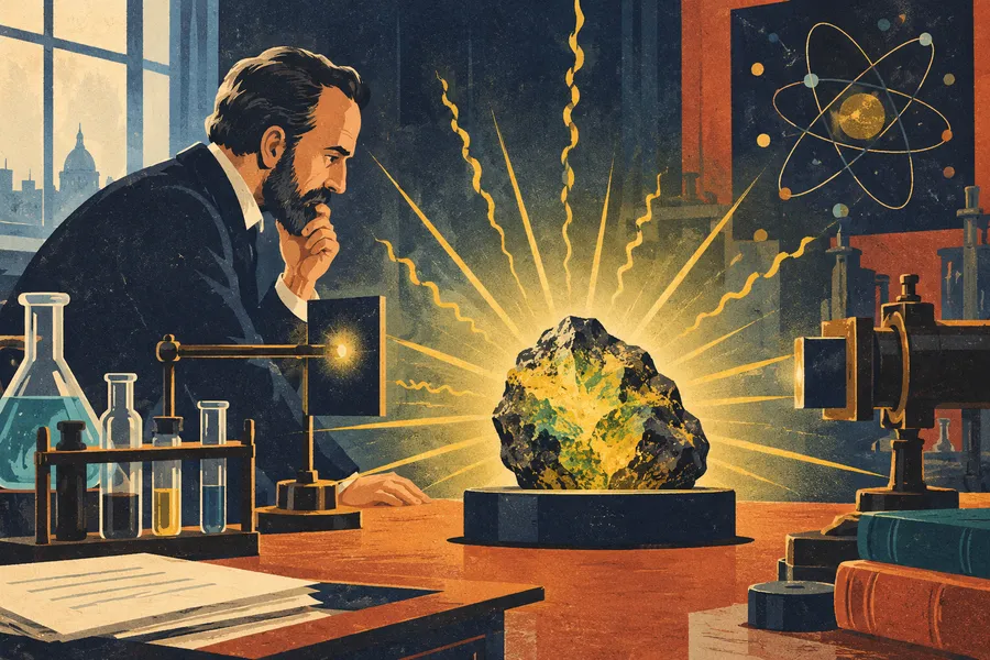 radioactive の語源のイメージ：自分から光線を出して活動する