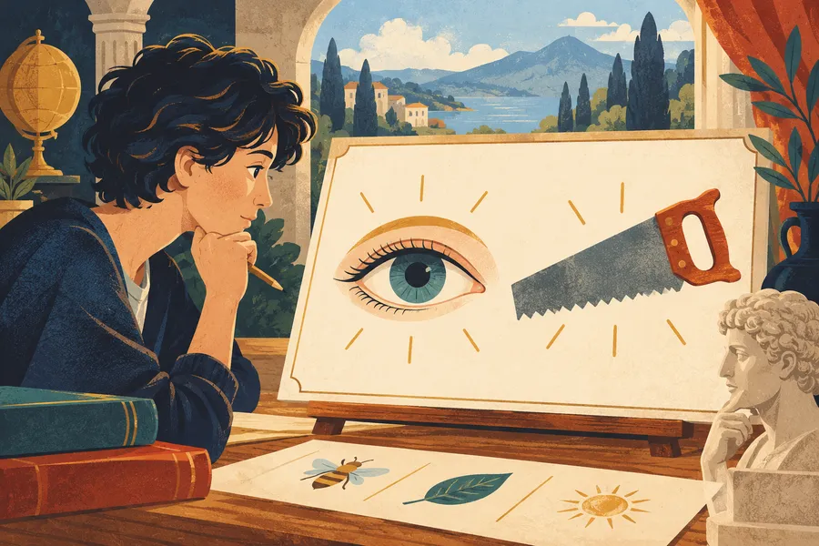 rebus の語源のイメージ：物の絵でことばを示す
