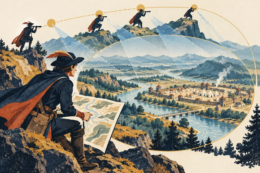 reconnoiter の語源のイメージ：敵の様子を知りに行く