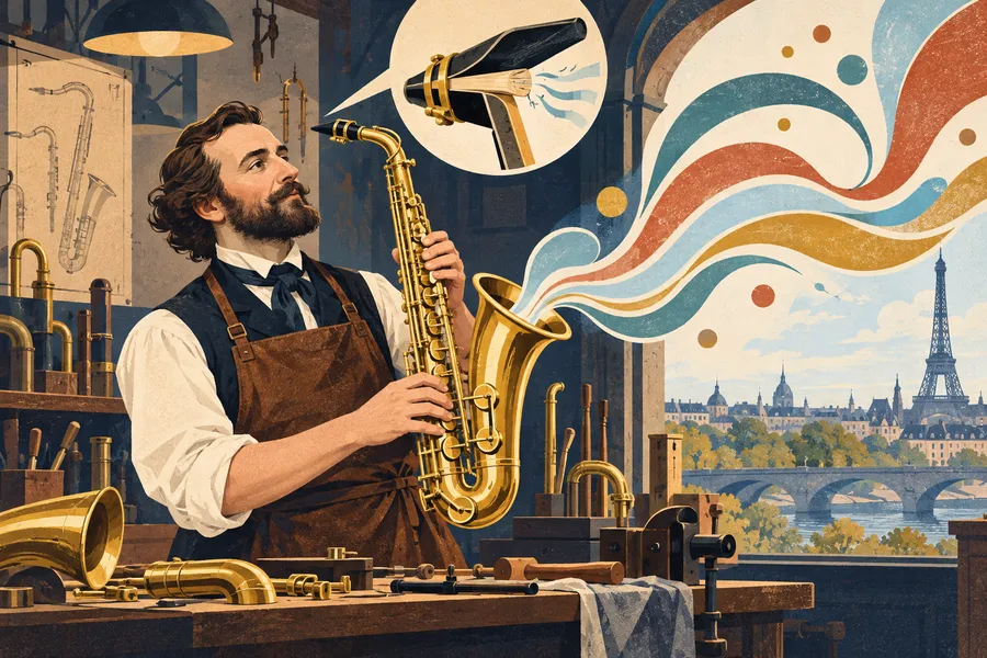 saxophone の語源のイメージ：サックスさんが作った音