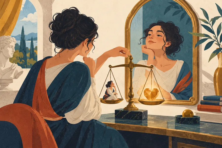 self-esteem の語源のイメージ：自分を値ぶみする気持ち