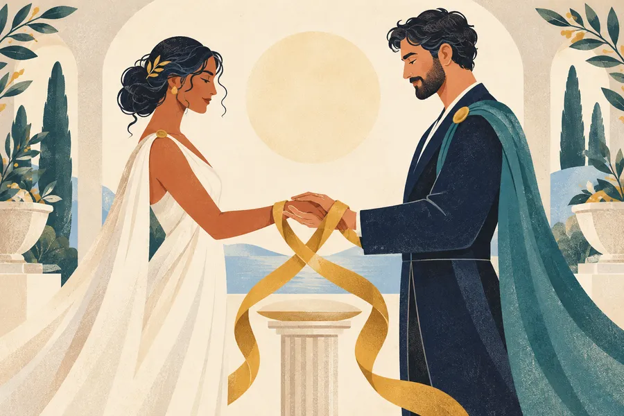 spouse の語源のイメージ:誓いを交わした相手