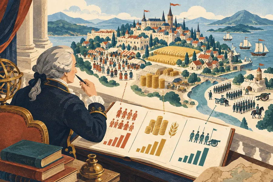 statistics の語源のイメージ:国家の状態を数字で示す