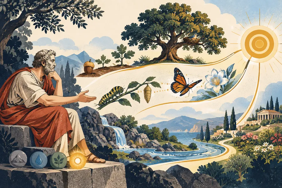 teleology の語源のイメージ：すべてに目的があるとする考え
