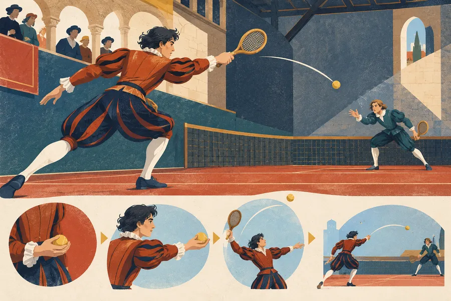 tennis の語源のイメージ:「受け取れ!」の掛け声