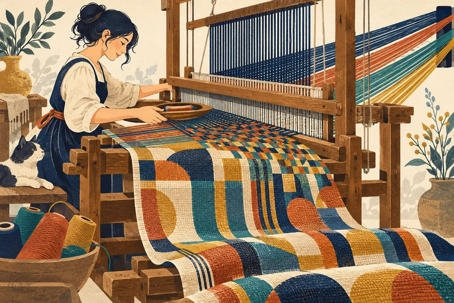 textile の語源のイメージ:織られたもの