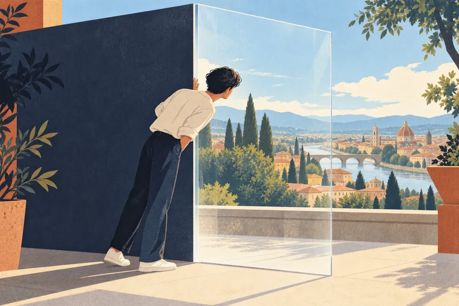 transparency の語源のイメージ：向こうまで見通せる
