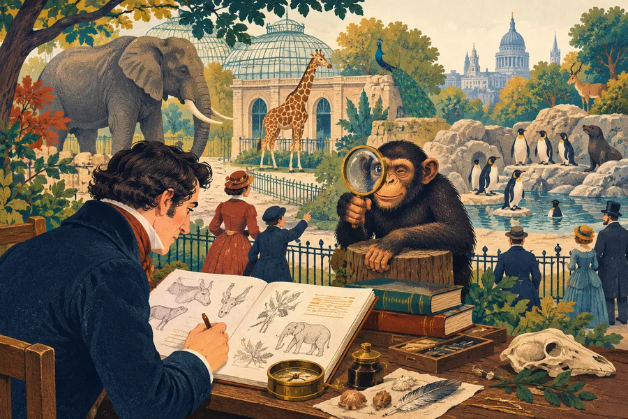 zoological の語源のイメージ：動物を研究する学問の
