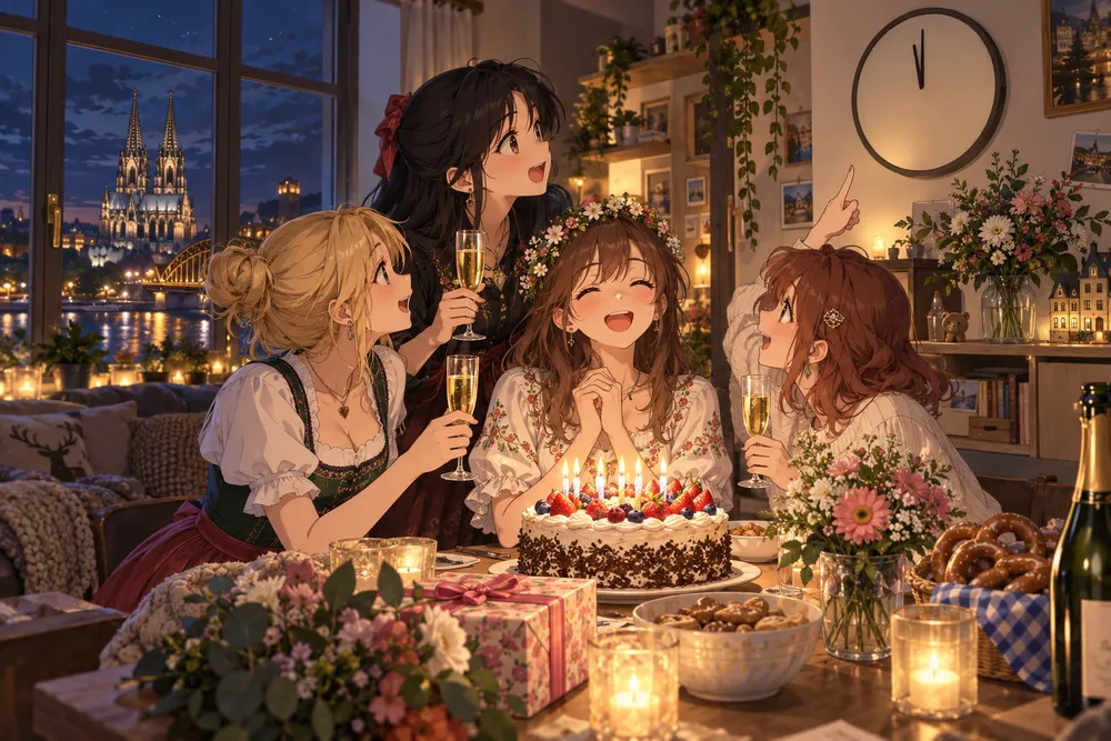 ドイツの誕生日：前の日に「おめでとう」は禁物のイラスト