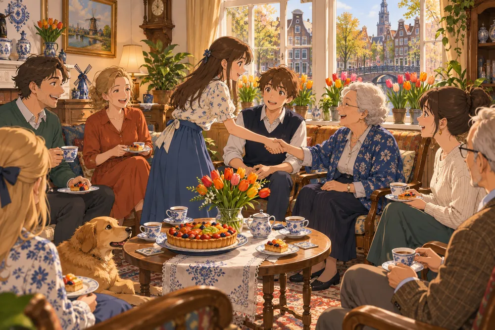 オランダの誕生日：本人だけじゃない！家族全員に「おめでとう」のイラスト