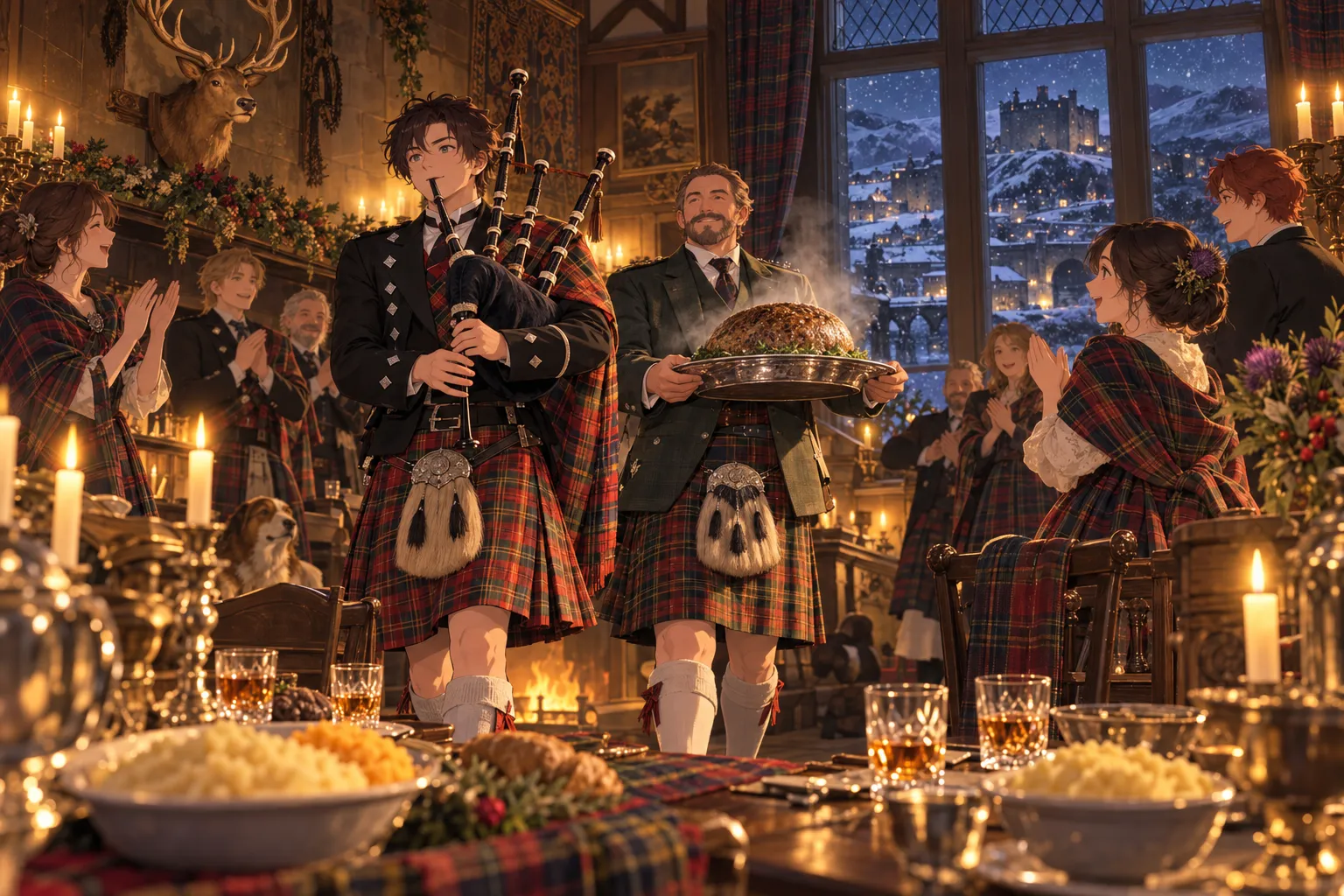 バーンズ・ナイト(Burns Night)のイラスト