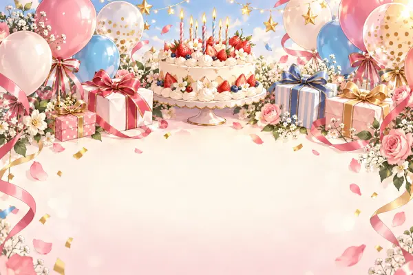 誕生日のカードのデザイン