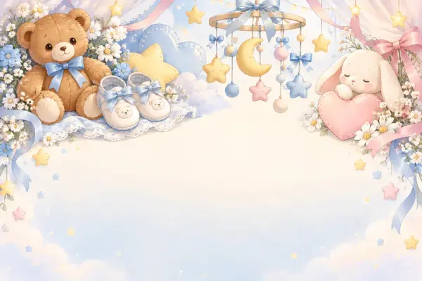 出産祝いのカードのデザイン