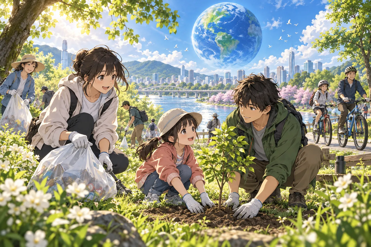アースデー(地球の日)(Earth Day)のイラスト