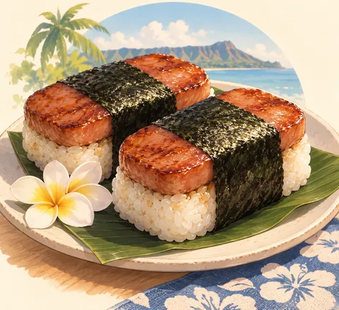 スパムむすび(Spam musubi)のイラスト
