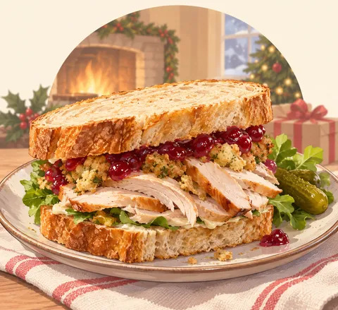 ターキーサンドイッチ(turkey sandwich)のイラスト