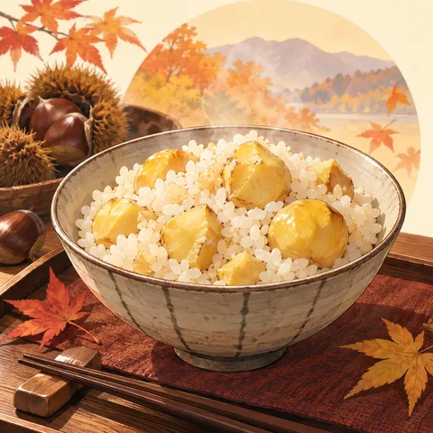 栗ごはん(chestnut rice)のイラスト