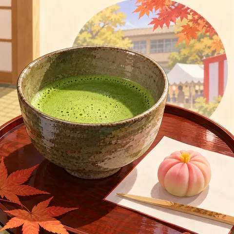 抹茶(matcha)のイラスト