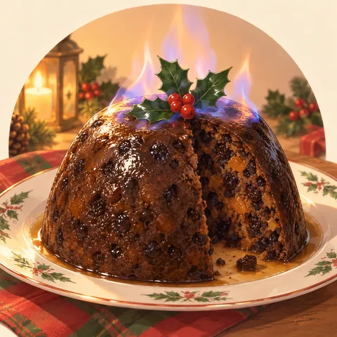 クリスマスプディング(Christmas pudding)のイラスト