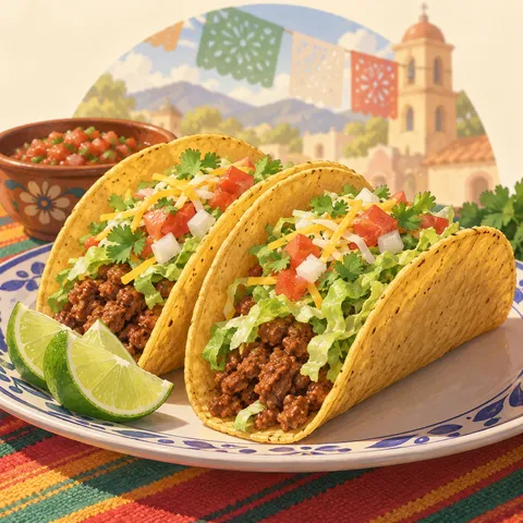 タコス(tacos)のイラスト