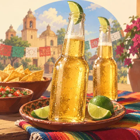 メキシコのビール(Mexican beer)のイラスト