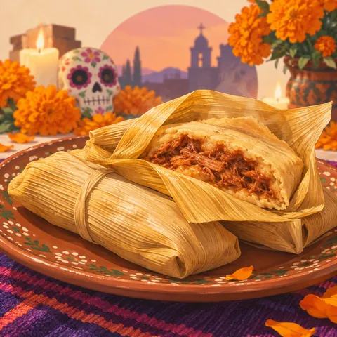 タマレス(tamales)のイラスト