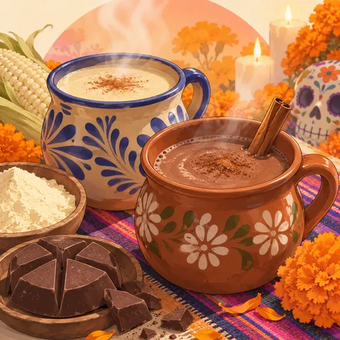 アトーレとチャンプラード(atole and champurrado)のイラスト
