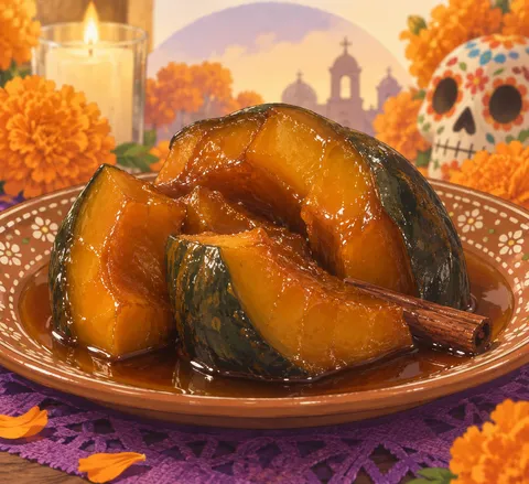 カラバサ・エン・タチャ(かぼちゃの砂糖煮)(candied pumpkin)のイラスト