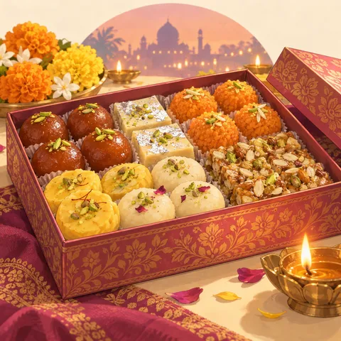 ミターイー(インドのお菓子)(mithai (Indian sweets))のイラスト