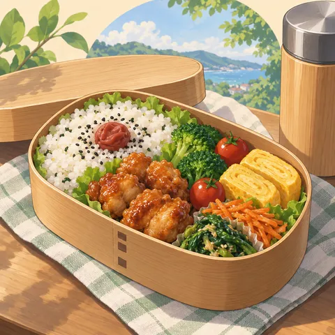 ごみの出ないお弁当(waste-free lunch)のイラスト